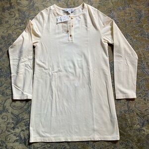 NEW Brooks Brothers Girls Dress Size L Knit Sheath Ivory with Gold Buttons